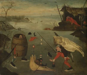 Grotesk duell på isen, c.1560
